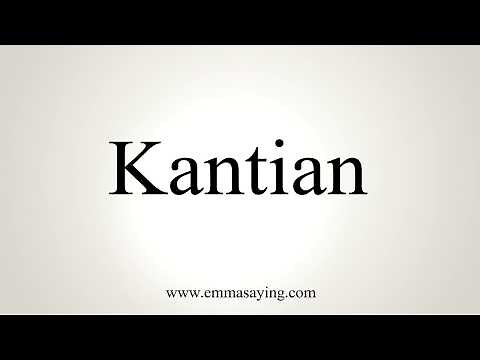 How To Pronounce Kantian