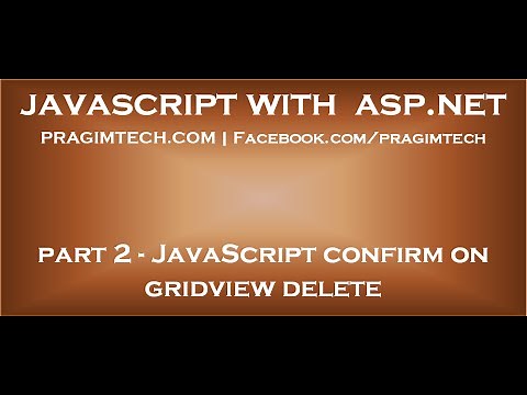 JavaScript confirm on gridview delete