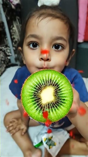 cuteto baby with fruit #motivation #art #motivational