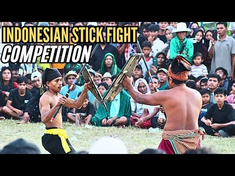 REAL INDONESIAN STICK FIGHTING COMPETITION-PERESEAN.
