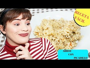 Arroz con carne picadillo-RECETA PASO A PASO