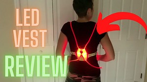 Watch review LED runners reflective vest on Amazon Live