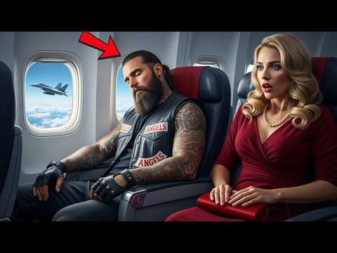 A Biker Single Dad Was Asleep in Seat 8A — When the Captain Asked If Any Combat Pilots Were on Board