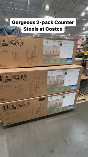 Gorgeous 2-pack Counter Stools at Costco 😍 Made with solid wood legs and great height for high counters! $399.99 @aidenandivyfurniture #Costco #CostcoFindsCa #costcocanada #canada #CostcoBuys#costcodeals#costcowholesale#costcofindscanada #stools #aidenandivy #barstool | costcofindsca