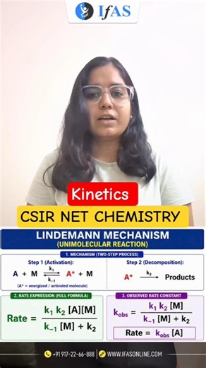 Kinetics l Physics Chemistry l CSIR NET Chemistry l IFAS