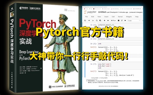 【Pytorch官方书籍】大神带你啃书，手敲代码轻松搞定深度学习实战！！！
