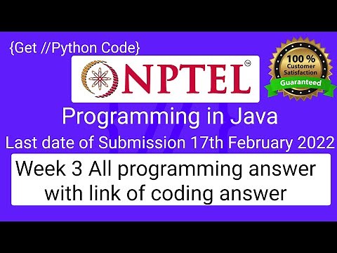 NPTEL Programming in Java week 3 all 5 programming assignment answer with code link