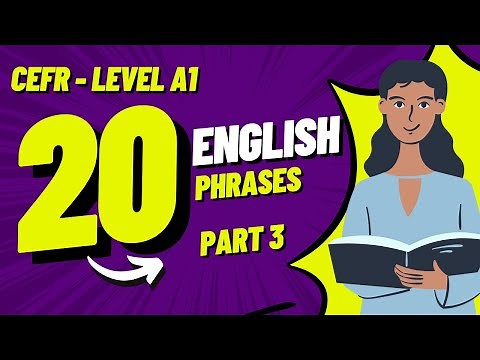 20 ENGLISH PHRASES | CEFR | LEVEL A1 - BEGINNER | PART 3