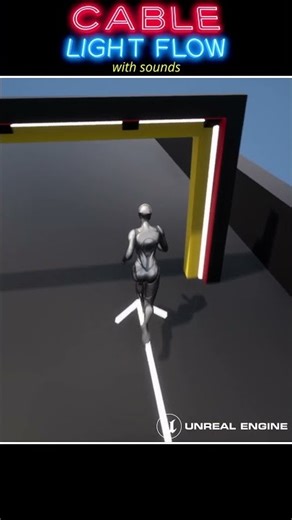 Cable Light Flow Multi Spline connection system with sounds example with Unreal Engine