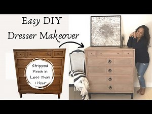 An Easy Way To Strip Wood Furniture | DIY Whitewash Dresser Makeover