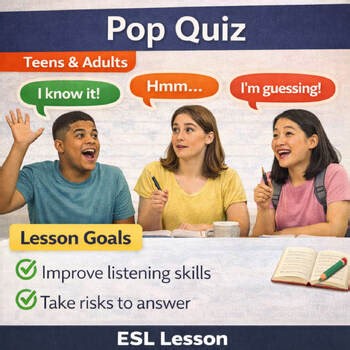 ESL Listening & Quiz Game Lesson: Fast Listening, Trivia & Quick Thinking
