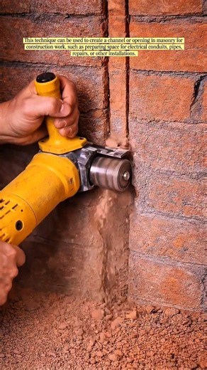 Cutting a Brick Wall with a Grinder – A Fast Construction Technique!.