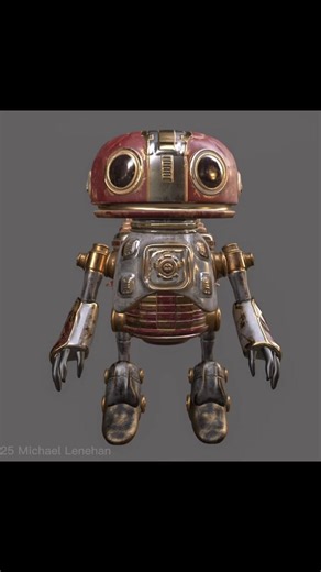 3D Robot #shorts #blender #substance_painter