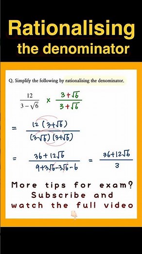 How to rationalise surds | Advanced Algebra
