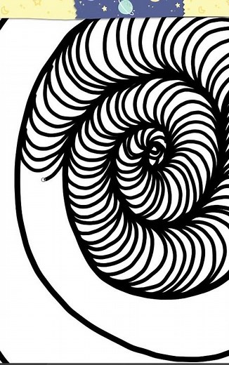 Spiral | Coil | Circular | Ring | Zentangle Drawing With Krita 2