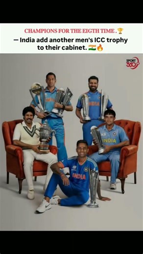 CHAMPIONS FOR THE EIGTH TIME.🏆- India add another men's ICC trophy to their cabinet.🇮🇳#t20worldcup