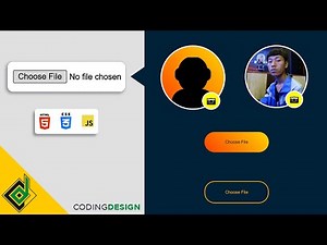 Custom File Upload Button Like Instagram Facebook Twitter | How to Upload and Display Images