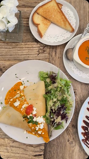 By popular demand, our Sweet and Savory summer crêpes are staying in the menu through July☀️ 🌶️Mediterranean Red Pepper - grilled chicken, mozzarella, feta cheese, roasted red pepper sauce, basil infused cherry tomatoes, spring mix, & jalapeños 🤎Tiramisu - a shot of espresso, cream cheese, mascarpone, & vanilla extract. | Sweet Paris
