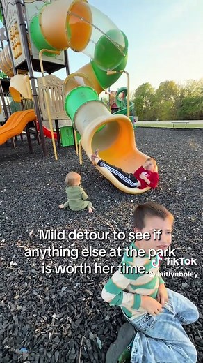 Smart Baby Girl Crawls to Park for Swings | Cute & Funny Toddler Moments