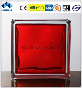 [Hot Item] Jinghua High Quality in-Colored Red Glass Brick/Block