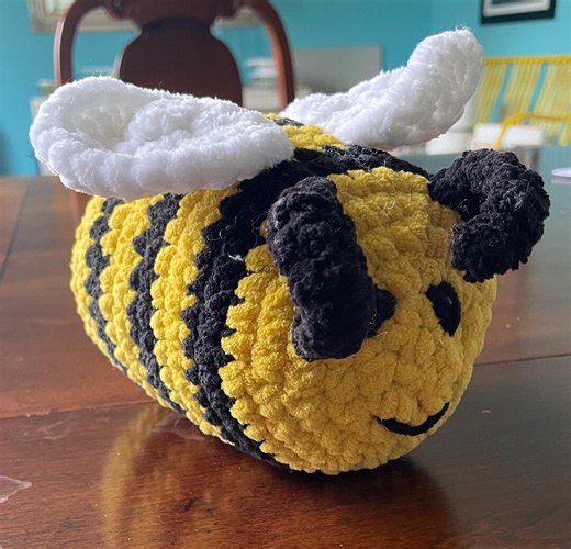 Bee Crocheted Children's Stuffed Animal - Etsy UK