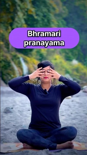Breathing to relax the nervous system | Bumble bee breath #yoga #pranayama