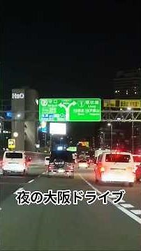 ８倍速 夜の大阪ドライブ / E1 名神高速道路 吹田SA～阪神高速高速11号池田線～1号環状線1周～12号守口線 #ドライブ #driving #dashcam #車載動画 #shorts