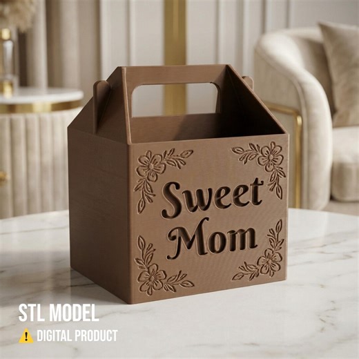 Sweet Mom Gift Box STL, 3D Print Mother's Day Organizer, Floral Storage Caddy, Mother's Day Gift Idea, Desktop Decor, STL Digital File - Etsy