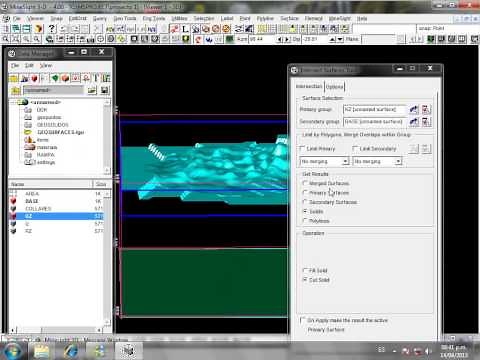 minesight solido a partir de surfaces