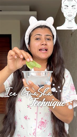 Puffy Face to Sculpted Glow in Minutes ❄️ Ice Gua Sha for Snatched Jawline & No Puffiness #guasha