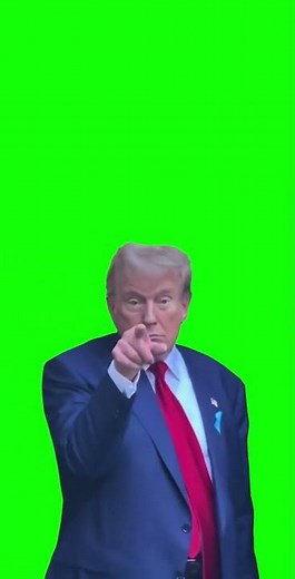 Donald Trump Pointing at the Camera and Showing Thumbs Up meme - Green Screen