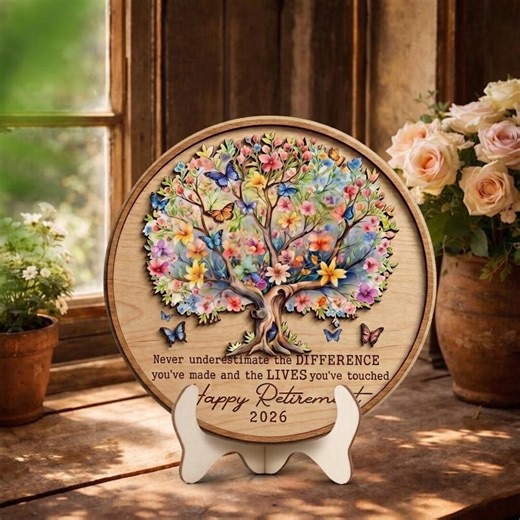 Personalized Happy Retirement Wood Sign, Retirement Plaque With Tree, Teacher Retirement Gift, Farewell Plaque for Coworker - Etsy Canada