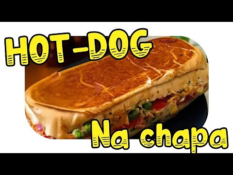 Hotdog na chapa. cachorro quente chapeado