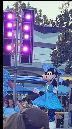 Clarabelle Cow and Horace Horsecollar dancing at Disneyland