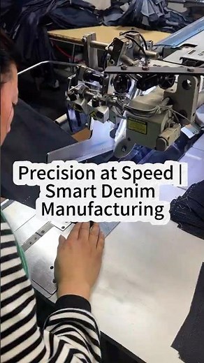 How Denim Factories Sew Pockets Automatically | Smart Production Process
