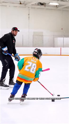 12 reactions | Coach Nolan adds pressure to teach puck protection… using your body to protect the puck can prevent turnovers and help keep your team in control. At any level, puck protection builds confidence, balance, and keeps a player aware on the ice. #betweenthepipeshockey #hockeytraining | Between The Pipes with BP | Facebook