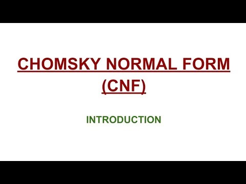 47. Chomsky Normal Form (CNF) - Introduction