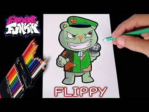 COMO DIBUJAR A FLIPPY DE FRIDAY NIGHT FUNKIN | PASO A PASO | how to draw fnf flippy mod | easy
