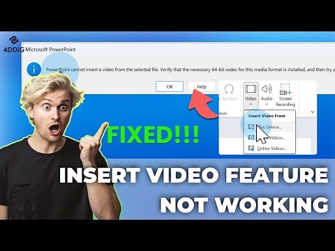 How to Fix PowerPoint Cannot Insert a Video from the Selected File Error