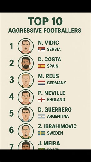 TOP 10 MOST AGGRESSIVE FOOTBALLERS IN HISTORY
