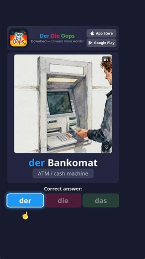 German B1 Quiz: Bankomat, Zünder, Zahnbürste! Can YOU guess the correct articles?