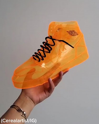 Jelly Jordan 1 🧡👟 #bestfandom #sneakerhead #workdistractions
