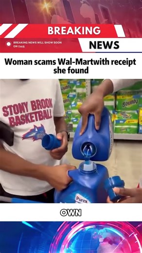 Woman scams Wal-Martwith receiptshe found #news #shorts
