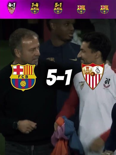 Last 5 Barcelona vs Sevilla 💀
