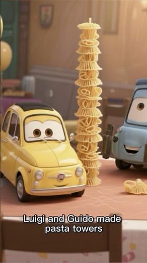PASTA TOWERS! 🤯 Luigi & Guido Built an EPIC Feast for McQueen & Mater! (Cars Short