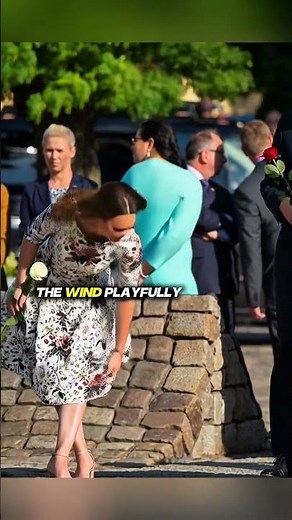 Kate Middleton’s Floral Dress Blown by the Wind | Royal Fashion Moment #royalfamily