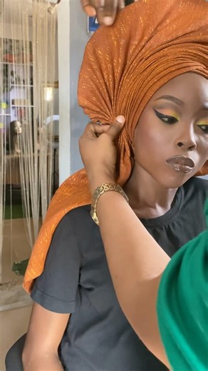 A beautiful gele tutorial #youtubeshorts #gele #geletutorial