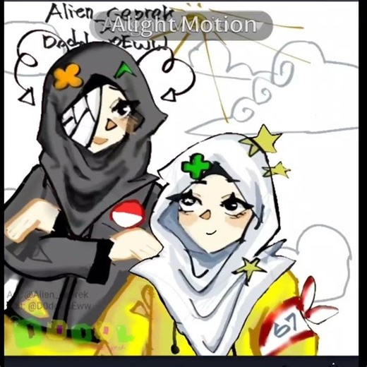 Collab 😋 | w: ‪@Alien_geprek‬ /my classmate UwU |#oldtrend #tweening