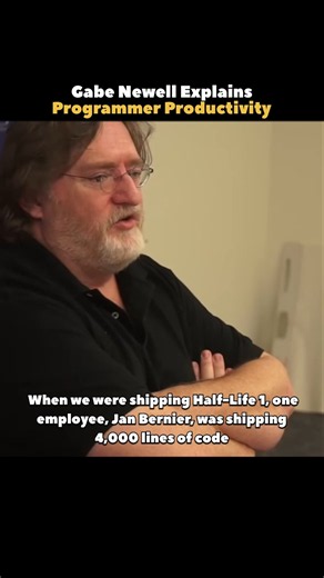 Gabe Newell Explains Programmer Productivity #shorts #linux #valve #programming #steam
