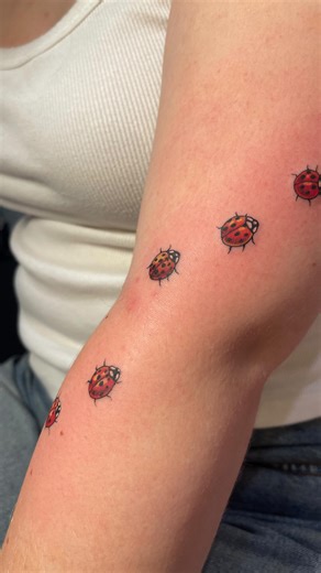 Ellie Rose Tattoo ~ Downtown Salem, Oregon | The cutest little ladybugs for Theo 🐞♥️♠️♦️♣️ Thank you!!! #bugtattoo #ladybugtattoo #colortattoo #cutetattoo #salemoregontattoo... | Instagram
